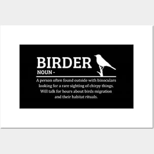 Birder Birding Birdwatching Posters and Art